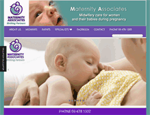 Tablet Screenshot of maternityassociates.co.nz